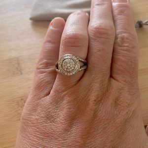 David Yurman pave diamond petite Albion ring Size 5